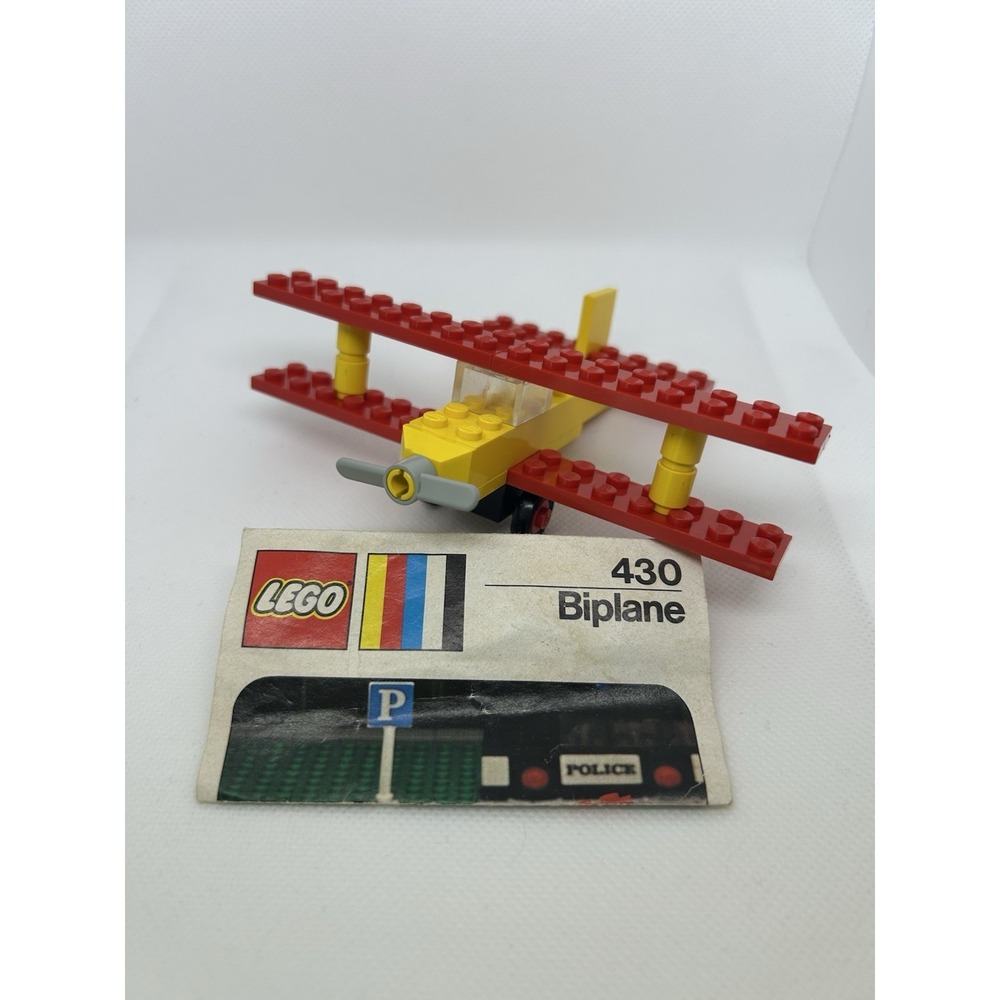 LEGO 430 Biplane 100% Complete with Manual, no box - Vintage 1975 Good Condition